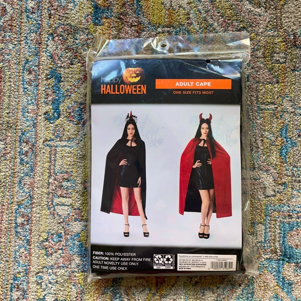 Unisex Reversible Adult Halloween Cape